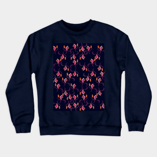 Colorful floral pattern ornament for textiles Crewneck Sweatshirt by shikita_a